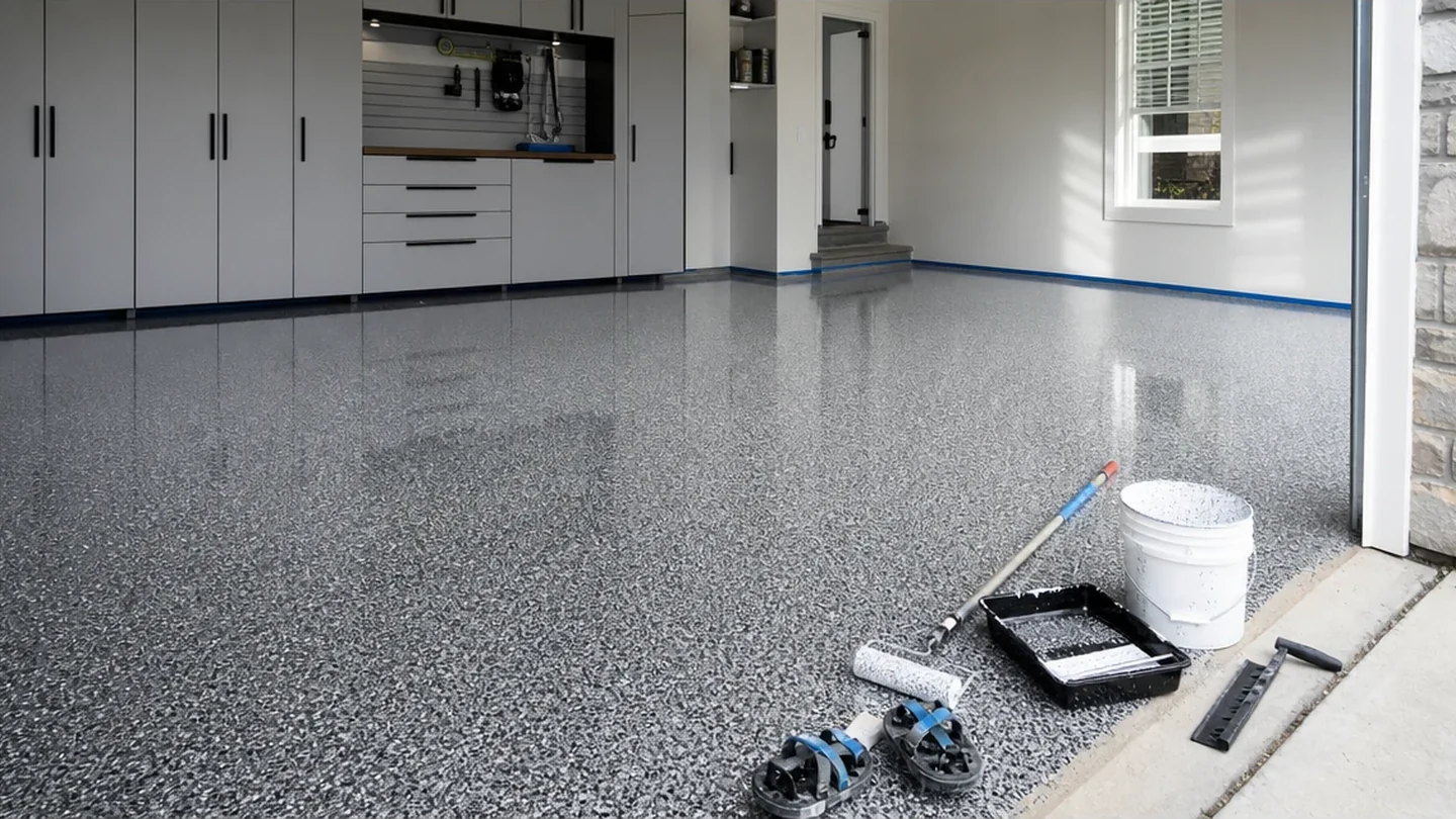 Residential garage floor coating project detail for homeowner quote planning